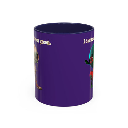 I don't care that your grey - Accent Mug (purple)