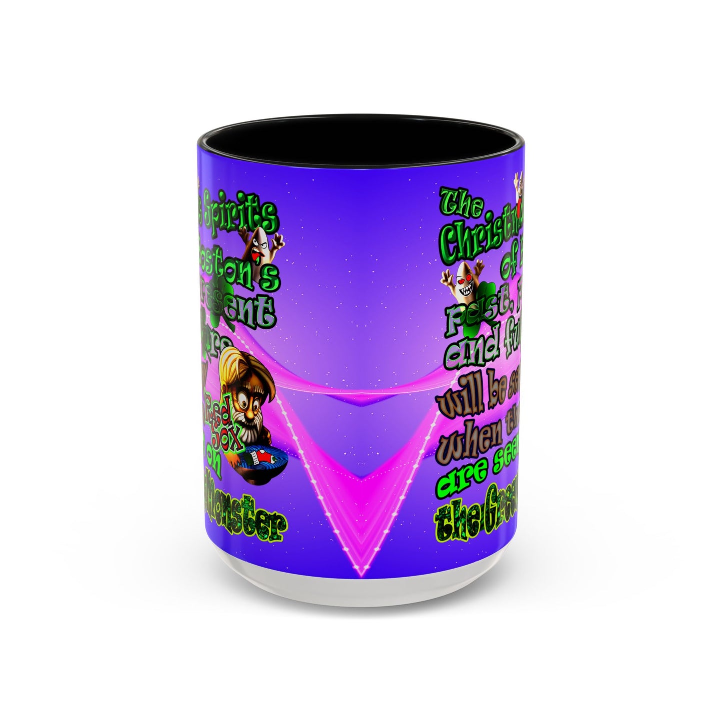 christmas spirits of boston - Accent Mug (purple-pink wave)