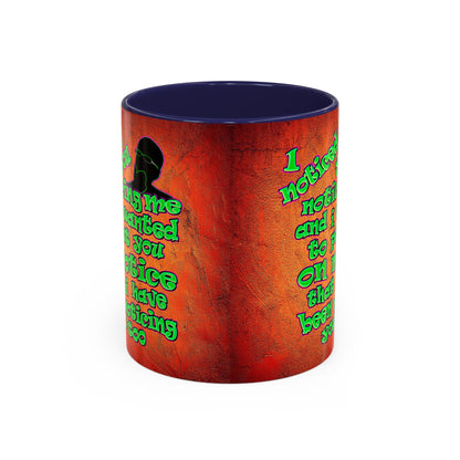 noticed you noticing - Accent Mug (burnt orange)
