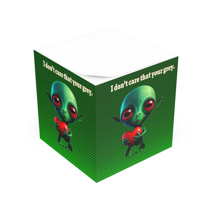 I don't care that your grey - note cube (logo green)