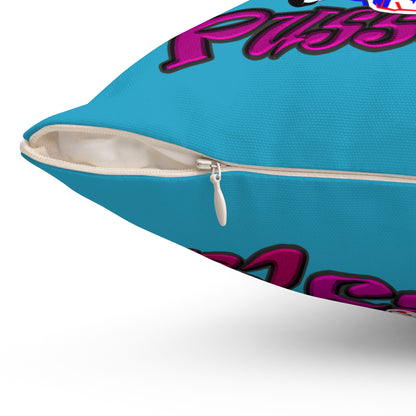 tag that - Spun Polyester Square Pillow - (turquoise)