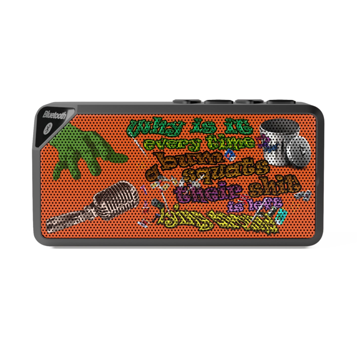 the bum's shit - Jabba Bluetooth Speaker (orange)