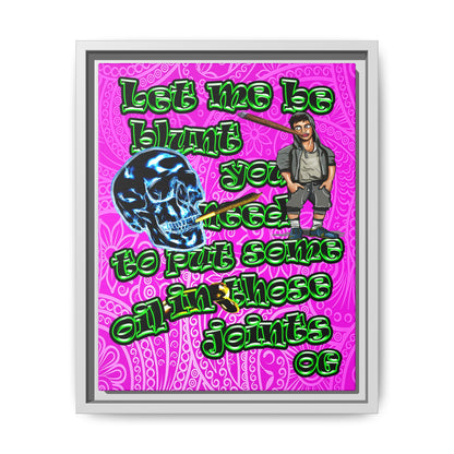 og - framed canvas art (pink swirl)