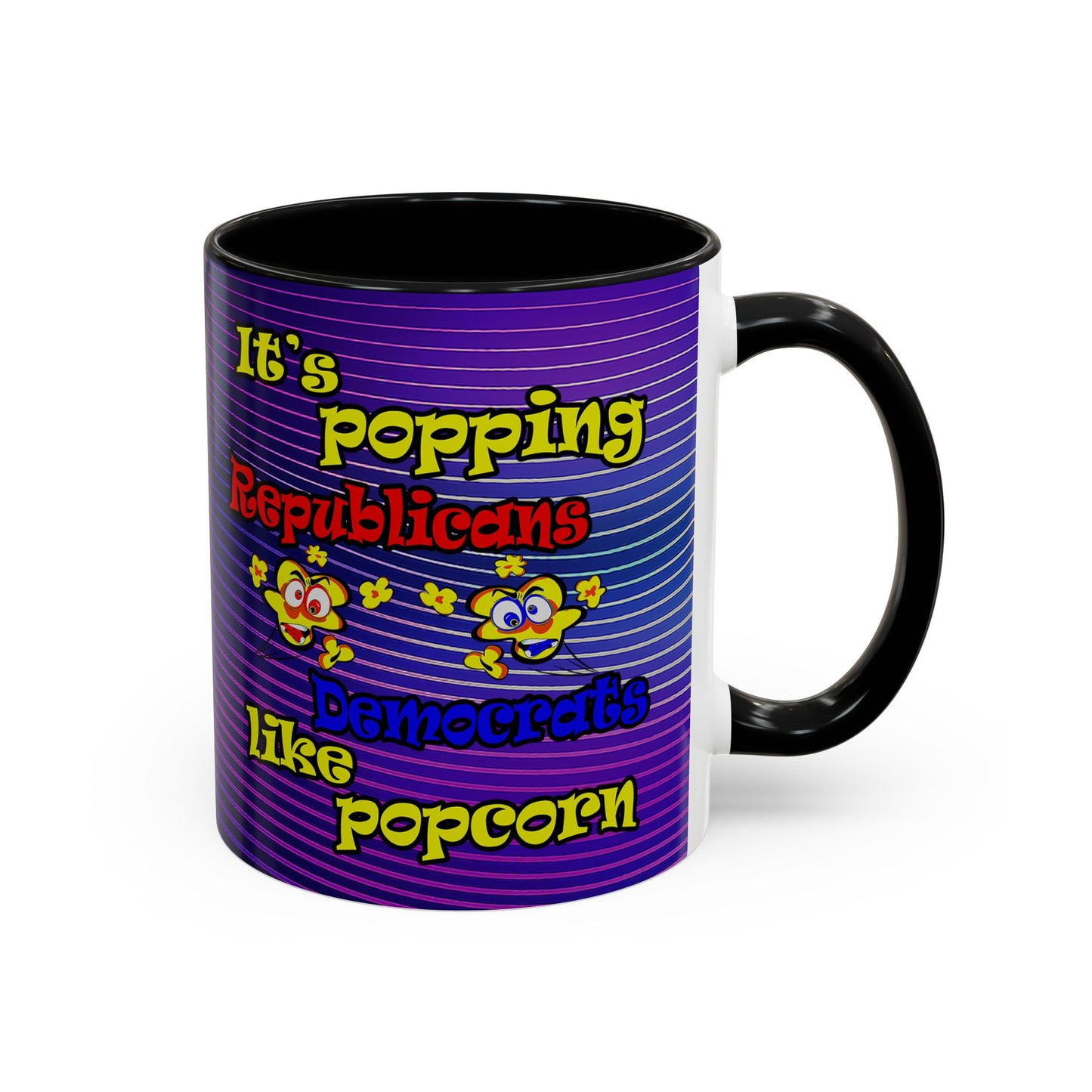 popping like popcorn - Accent Mug (purple wave)