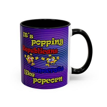 popping like popcorn - Accent Mug (purple wave)