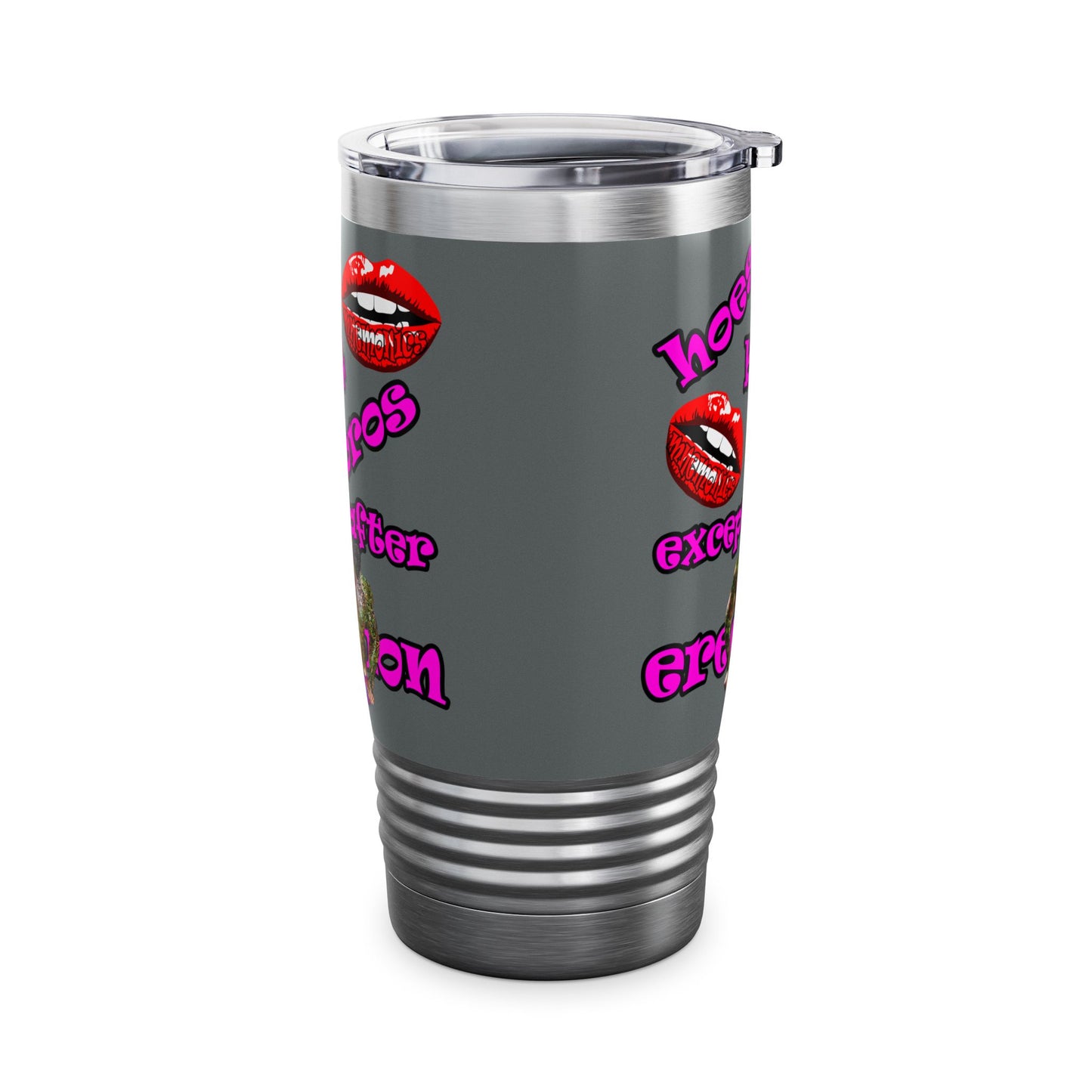 hoes b4 bros - Ringneck Tumbler, 20oz (dark grey)
