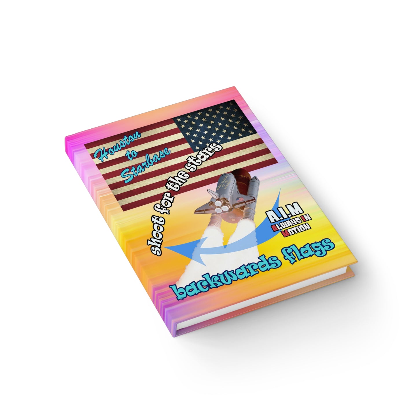 shoot for the stars - journal-lined (color blur)