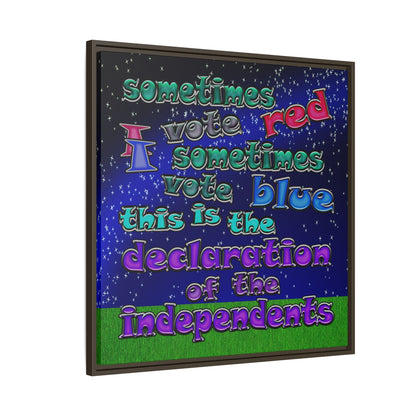 declaration of the independents - framed canvas art ('snoops' background)