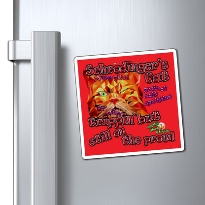 schrodinger's cat - Magnets - (red)