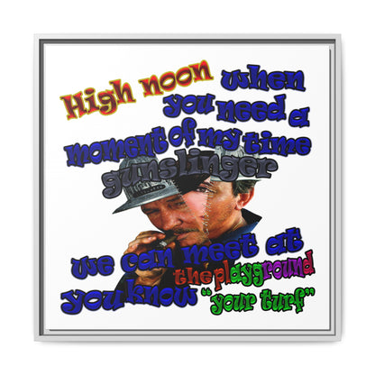 high noon - framed canvas art (white)