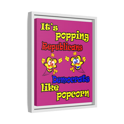 popping like popcorn - framed canvas art (pink)
