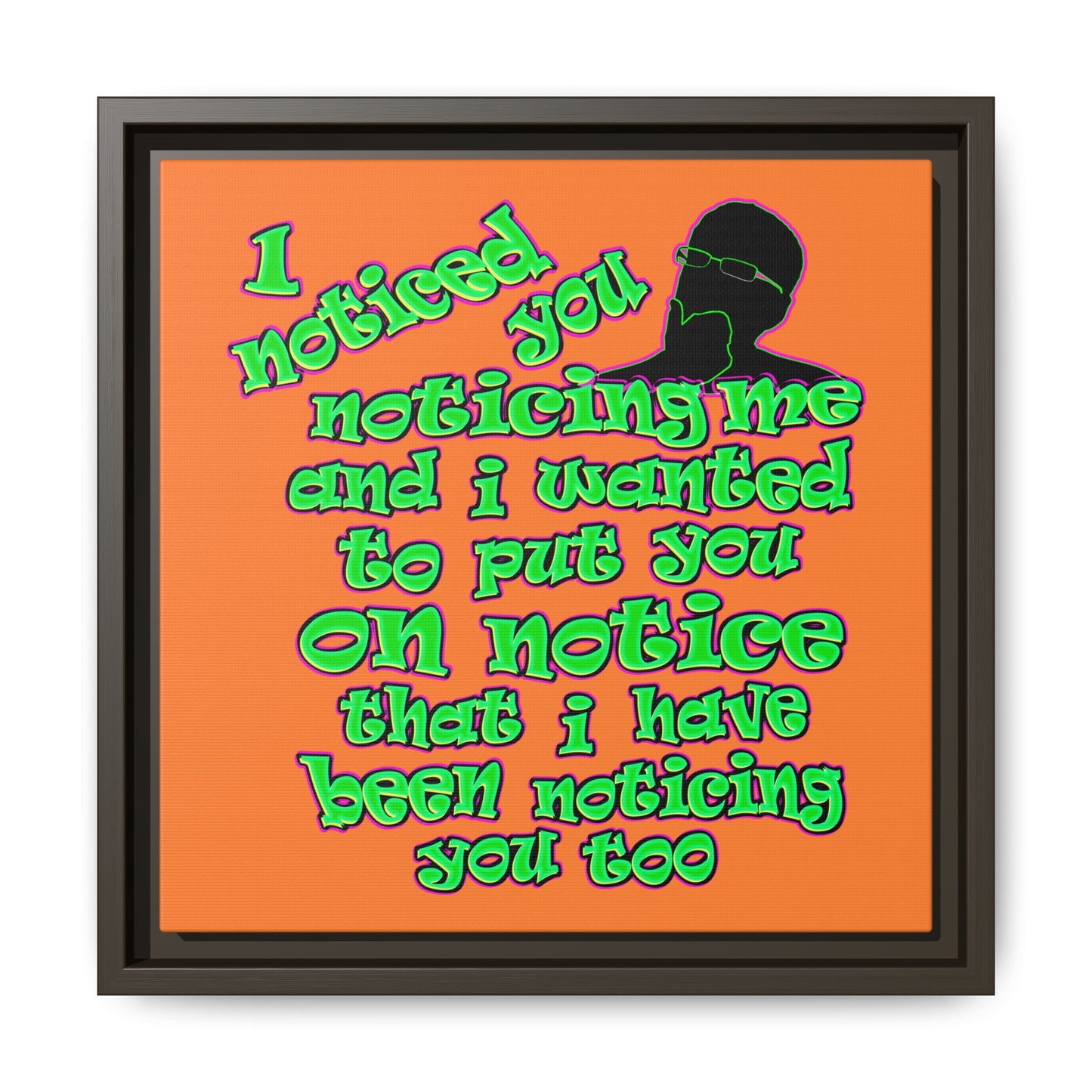 noticed you noticing - framed canvas art (crusta)
