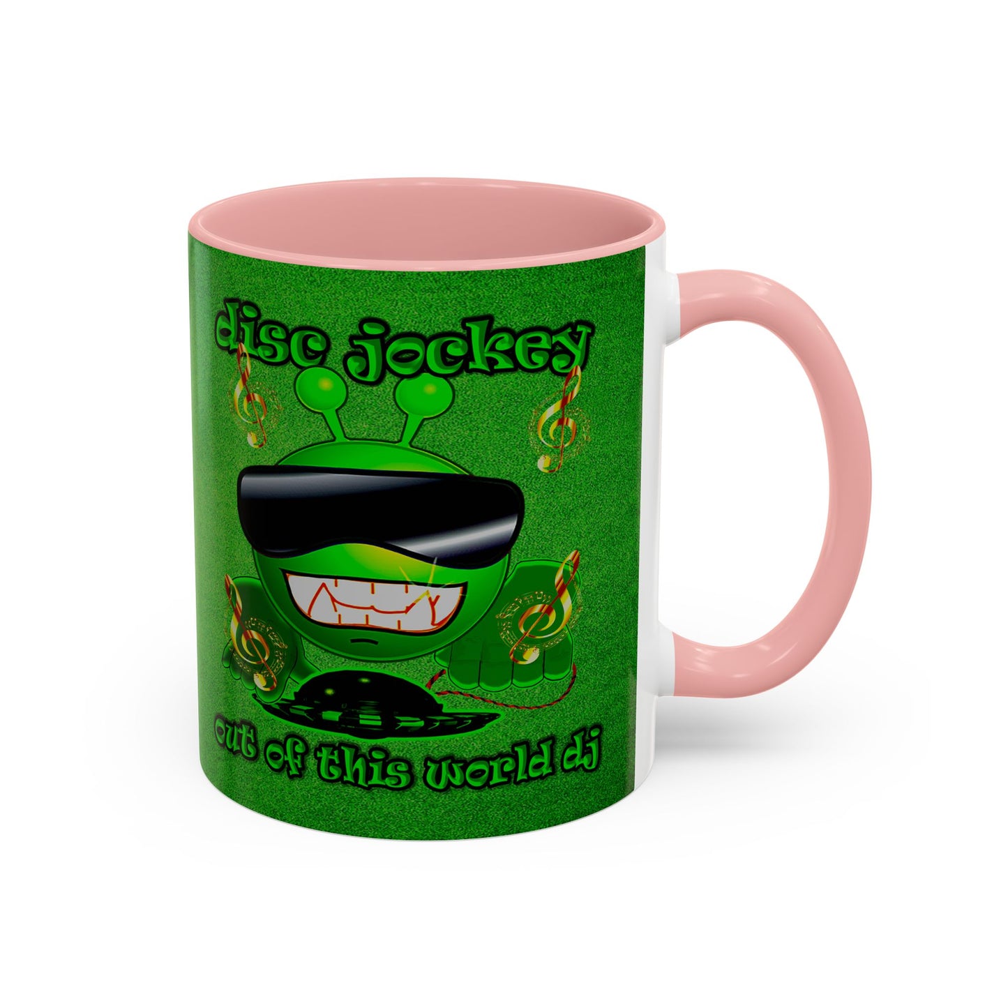 disc jockey - Accent Mug (green turf)
