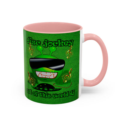 disc jockey - Accent Mug (green turf)