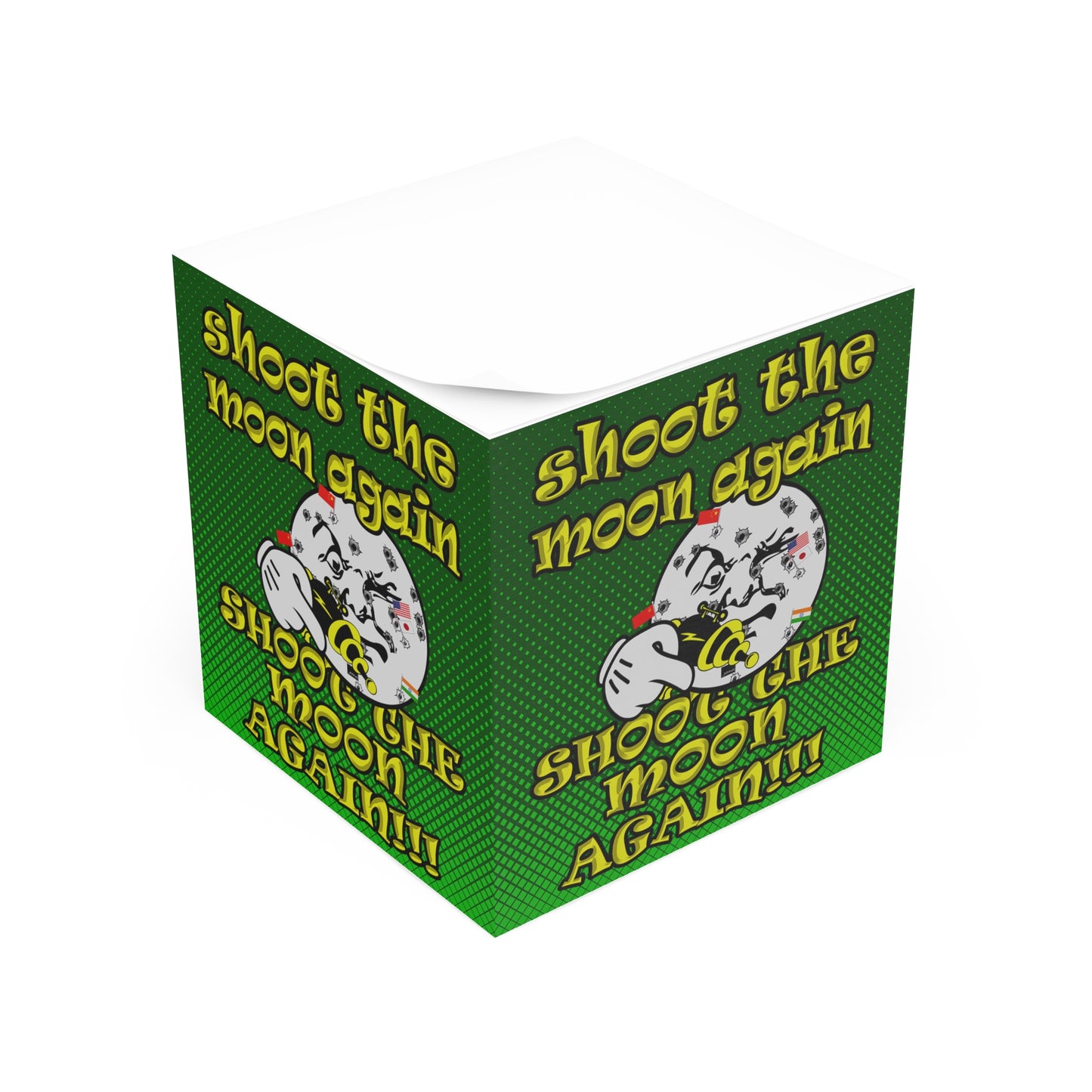 shoot the moon again - note cube (logo green)