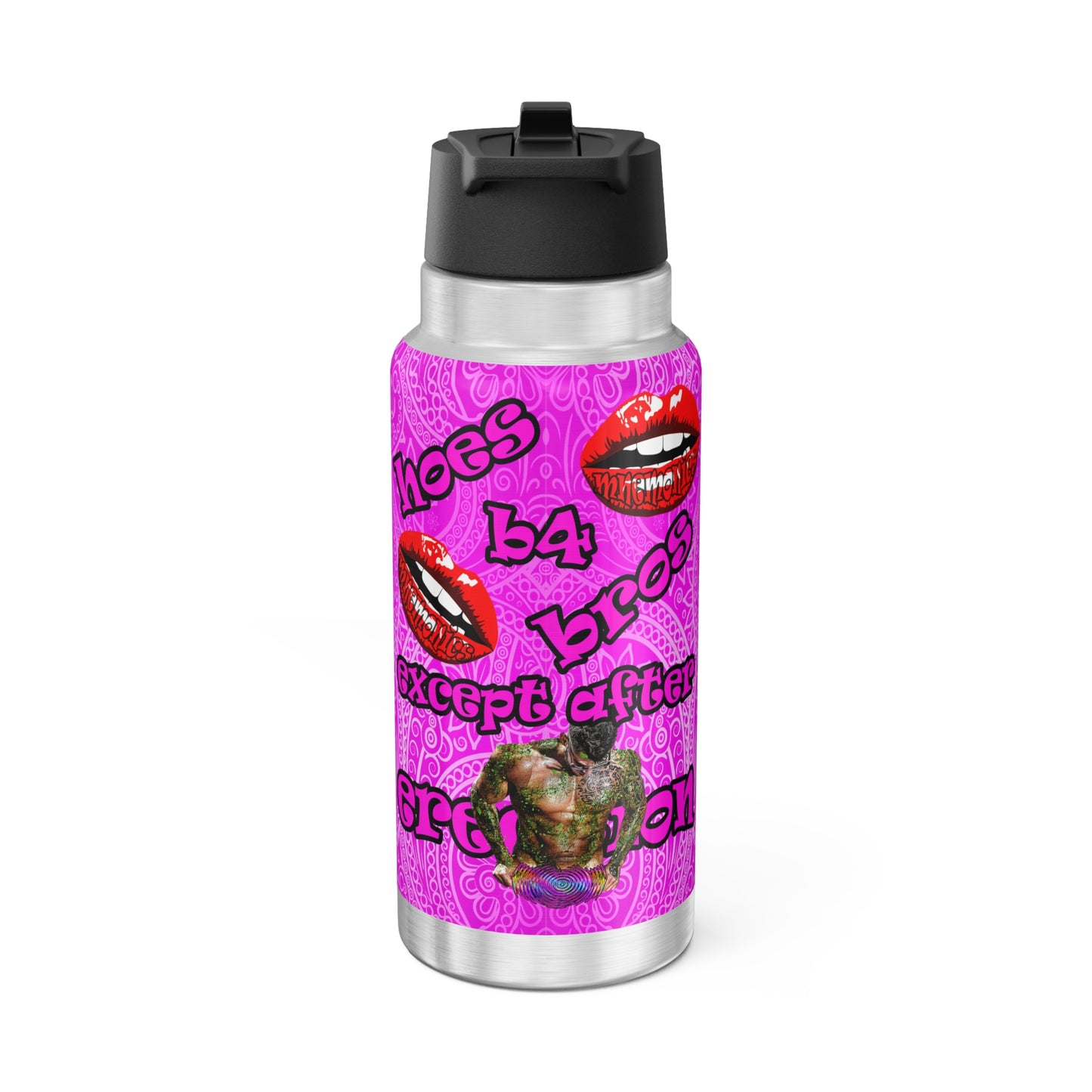 hoes b4 bros - Gator Tumbler, 32oz  (pink swirl)