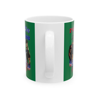 rw&b lives matter - White Mug (dark green)