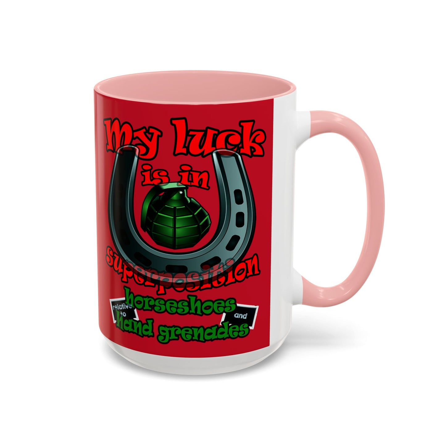 my luck - Accent Mug (dark red)