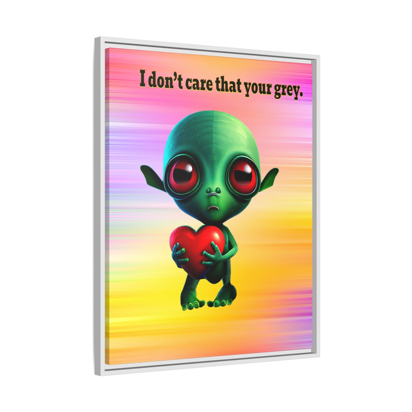 I don't care that your grey - framed canvas art (color blur)