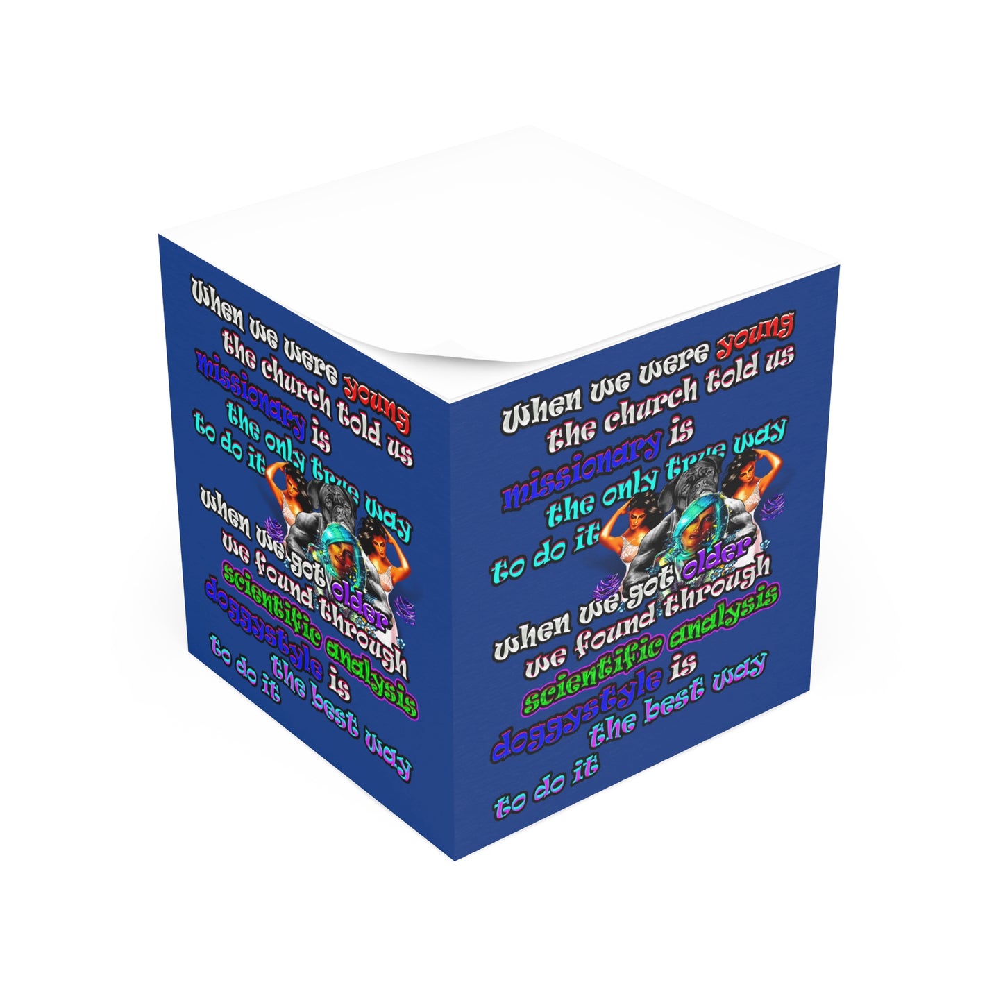 doggystyle - note cube (dark blue)