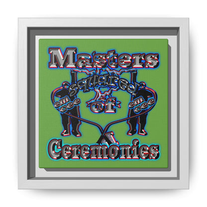 em cee squared - framed canvas art (green)