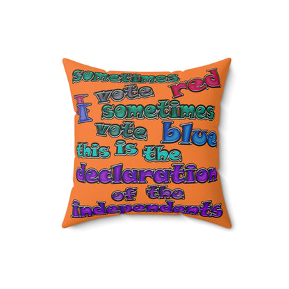 declaration of the independents - Faux Suede Square Pillow - (crusta)