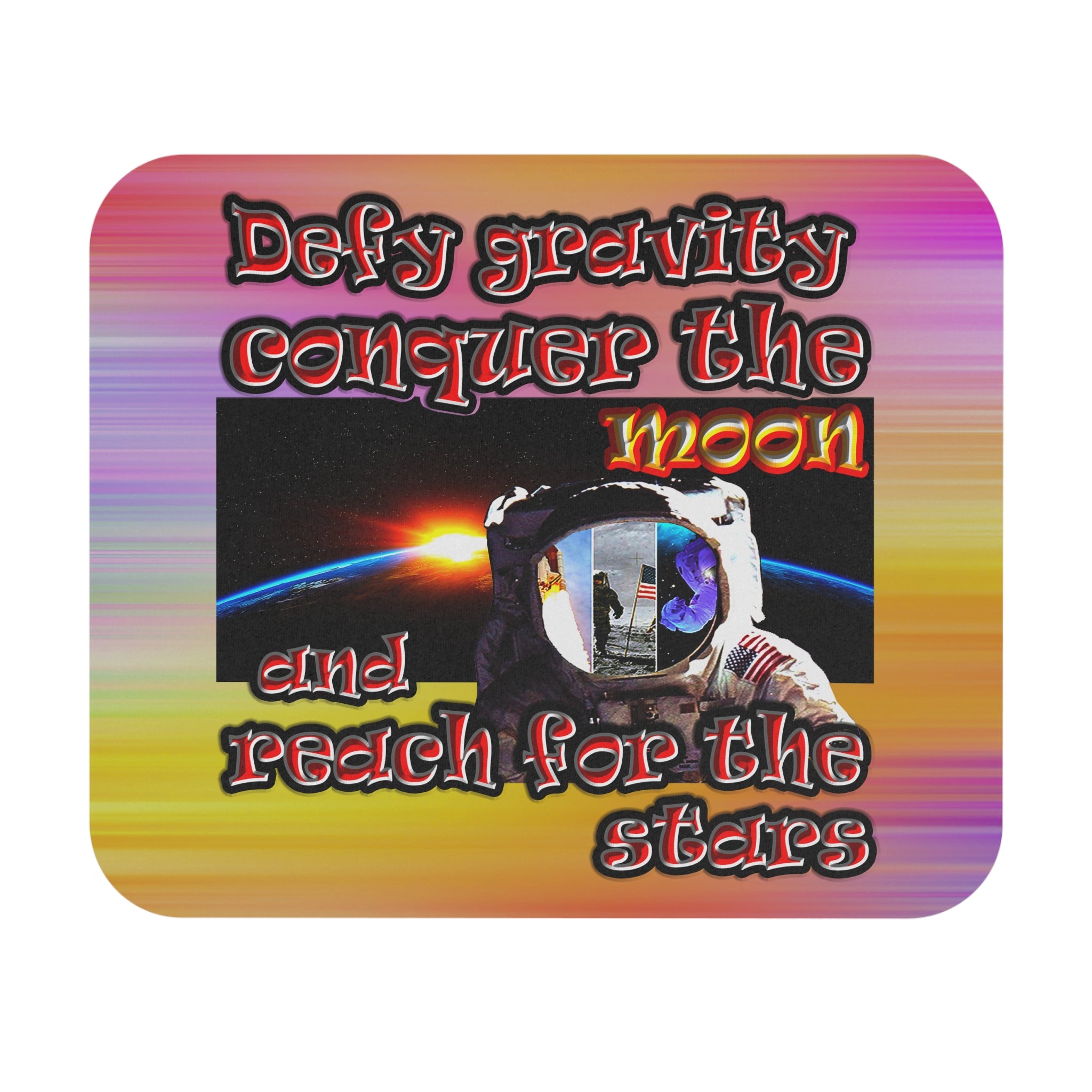 defy conquer reach - Mouse Pad (Rectangle) (color blur)