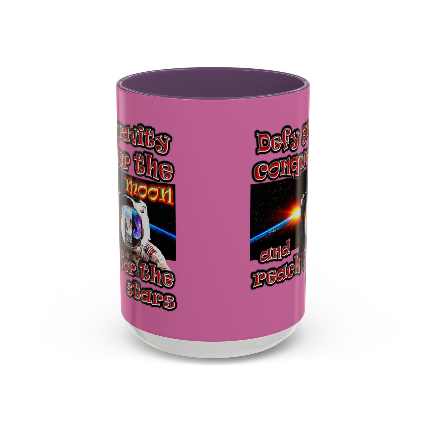 defy conquer reach - Accent Mug (light pink)