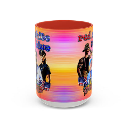rw&b lives matter - Accent Mug (color blur)
