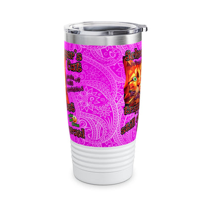 schrodinger's cat - Ringneck Tumbler, 20oz (pink swirl)