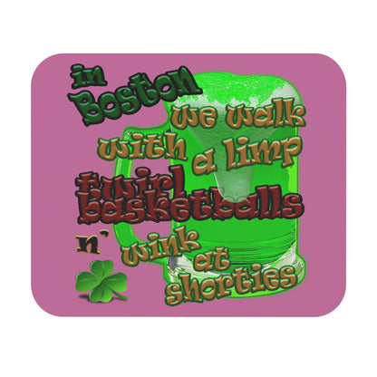 celtics logo - Mouse Pad (Rectangle) (light pink)