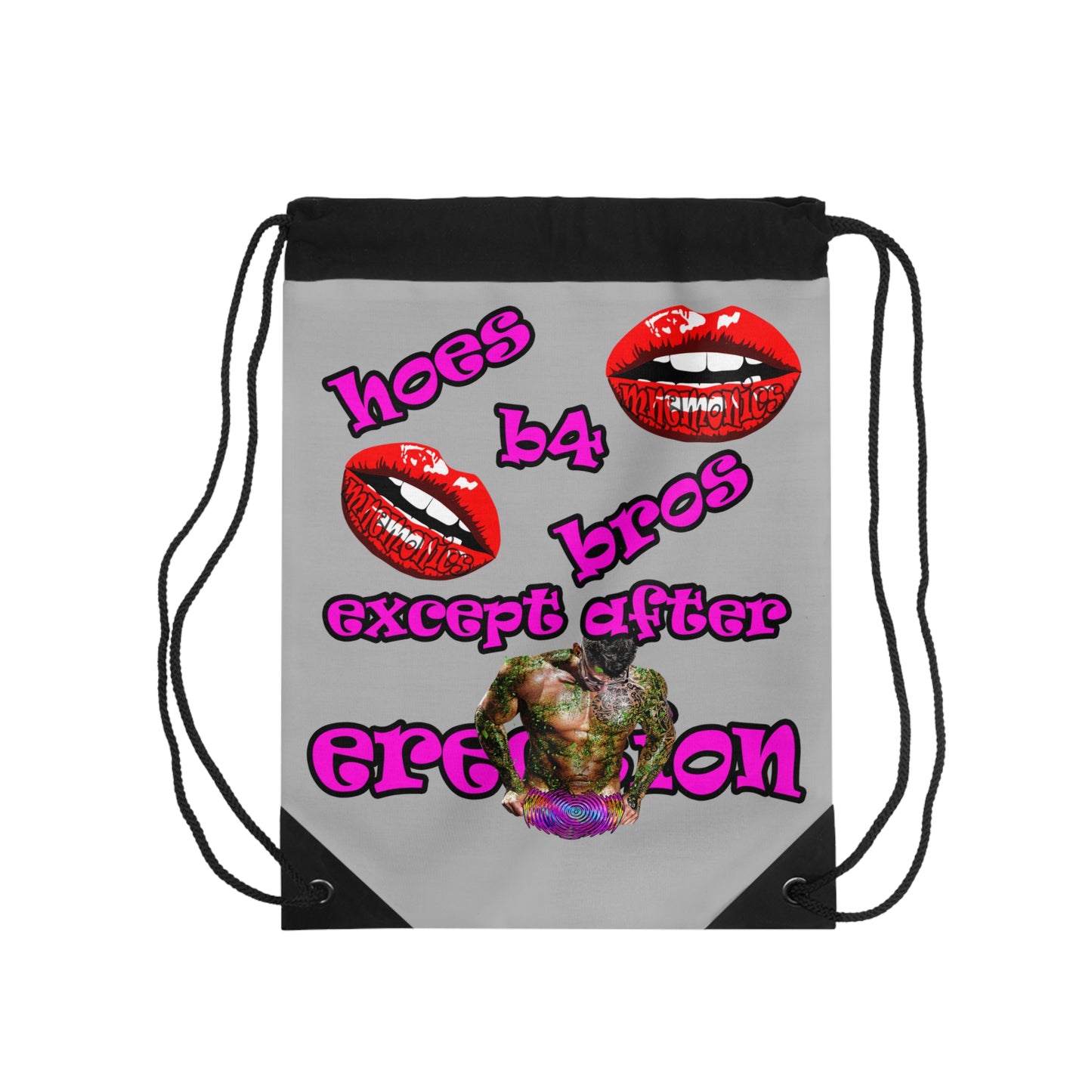 hoes b4 bros - Drawstring Bag (light grey)