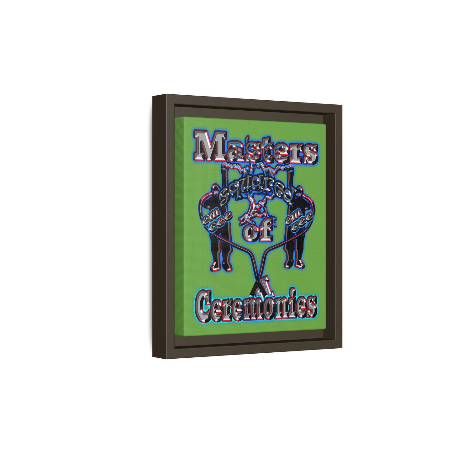 em cee squared - framed canvas art (green)