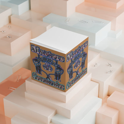 em cee squared - note cube (light brown)