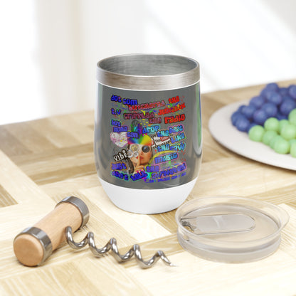drop the beat - Chill Wine Tumbler (dark grey)