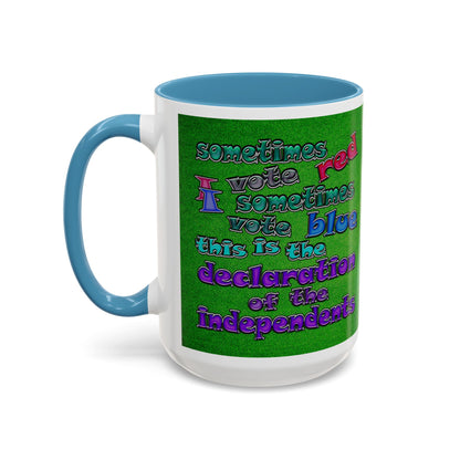 declaration of the independents - Accent Mug (green turf)