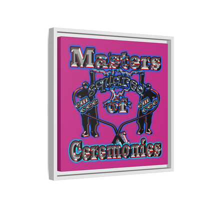 em cee squared - framed canvas art (pink)