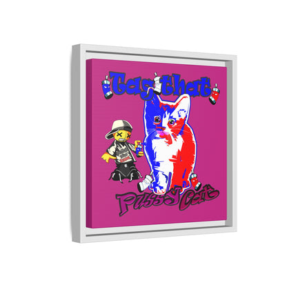 tag that - framed canvas art (pink)