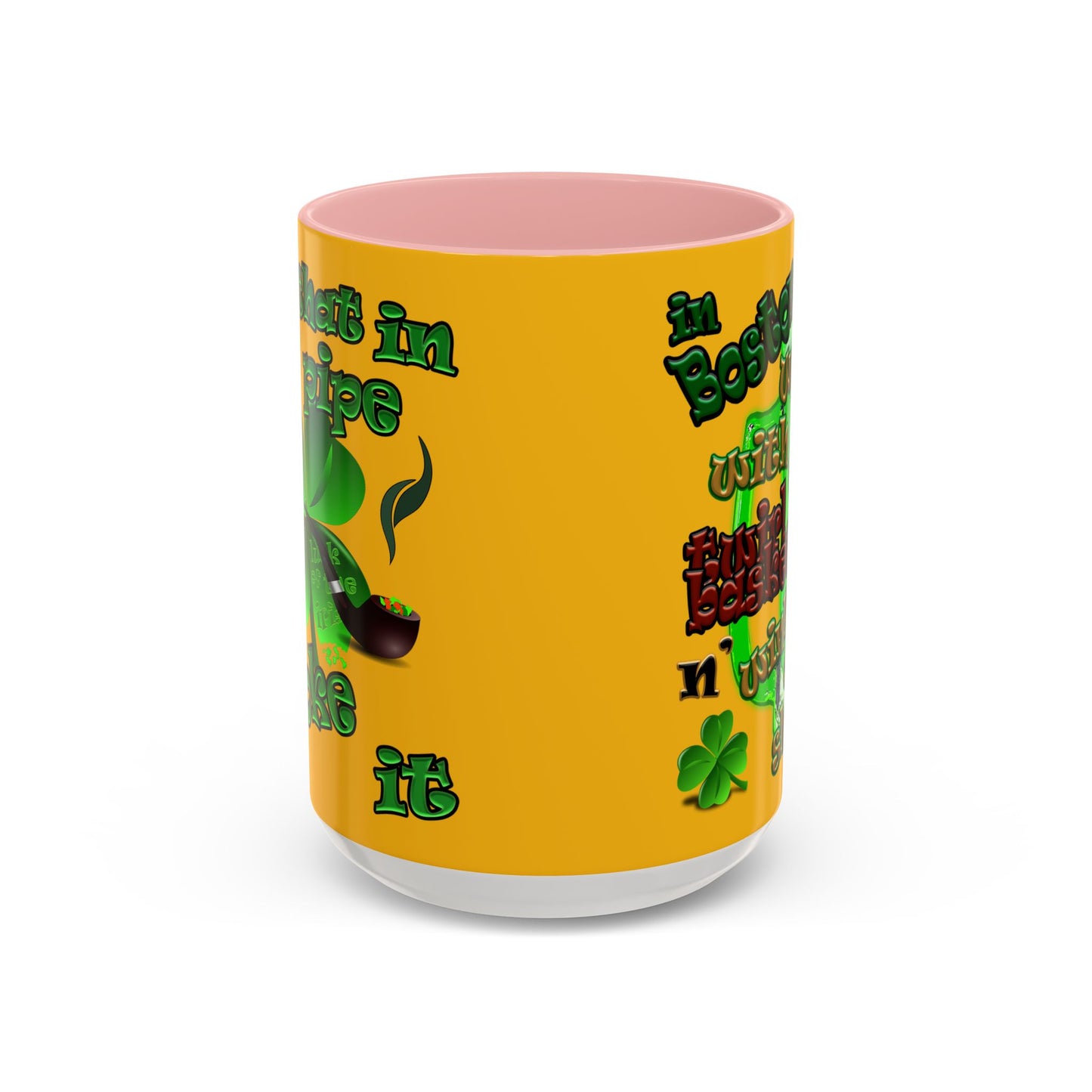 celtics logo - Accent Mug (yellow)