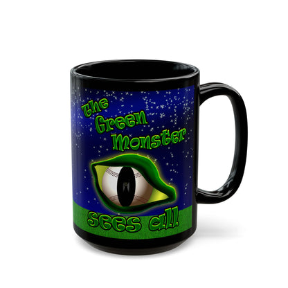 green monster - Black Mug ('snoops' background)