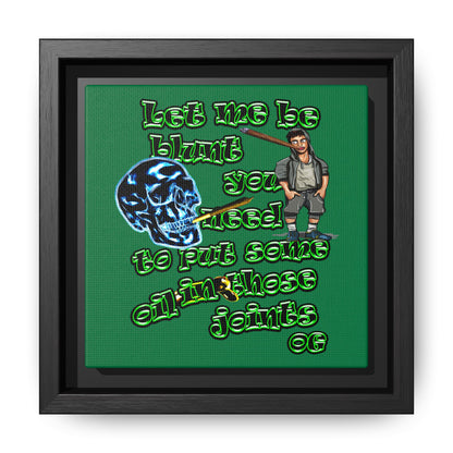 og - framed canvas art (dark green)