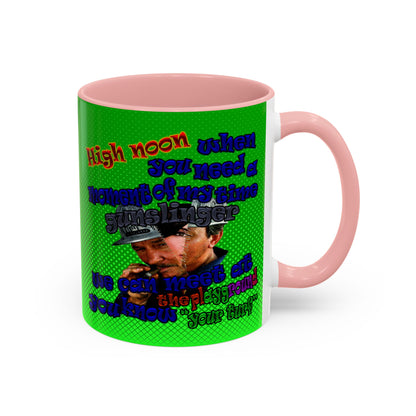 high noon - Accent Mug (logo green)