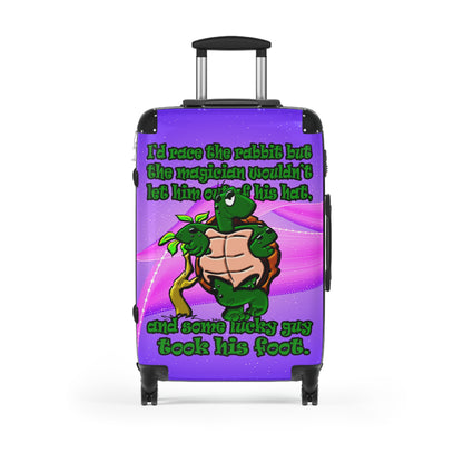 turtle race - Suitcase (purple-pink wave)