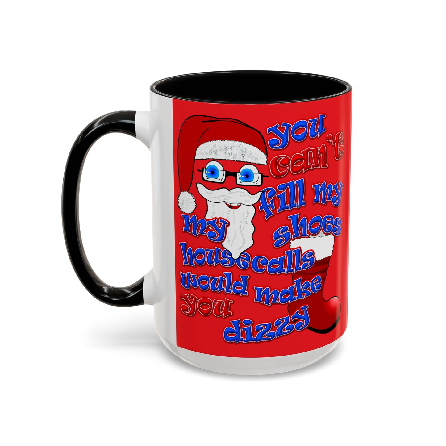 santa's shoes - Accent Mug (red)