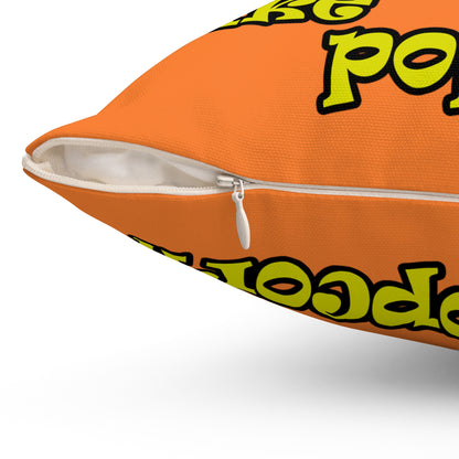 popping like popcorn - Spun Polyester Square Pillow - (crusta)