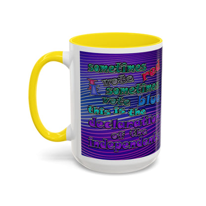 declaration of the independents - Accent Mug (purple wave)