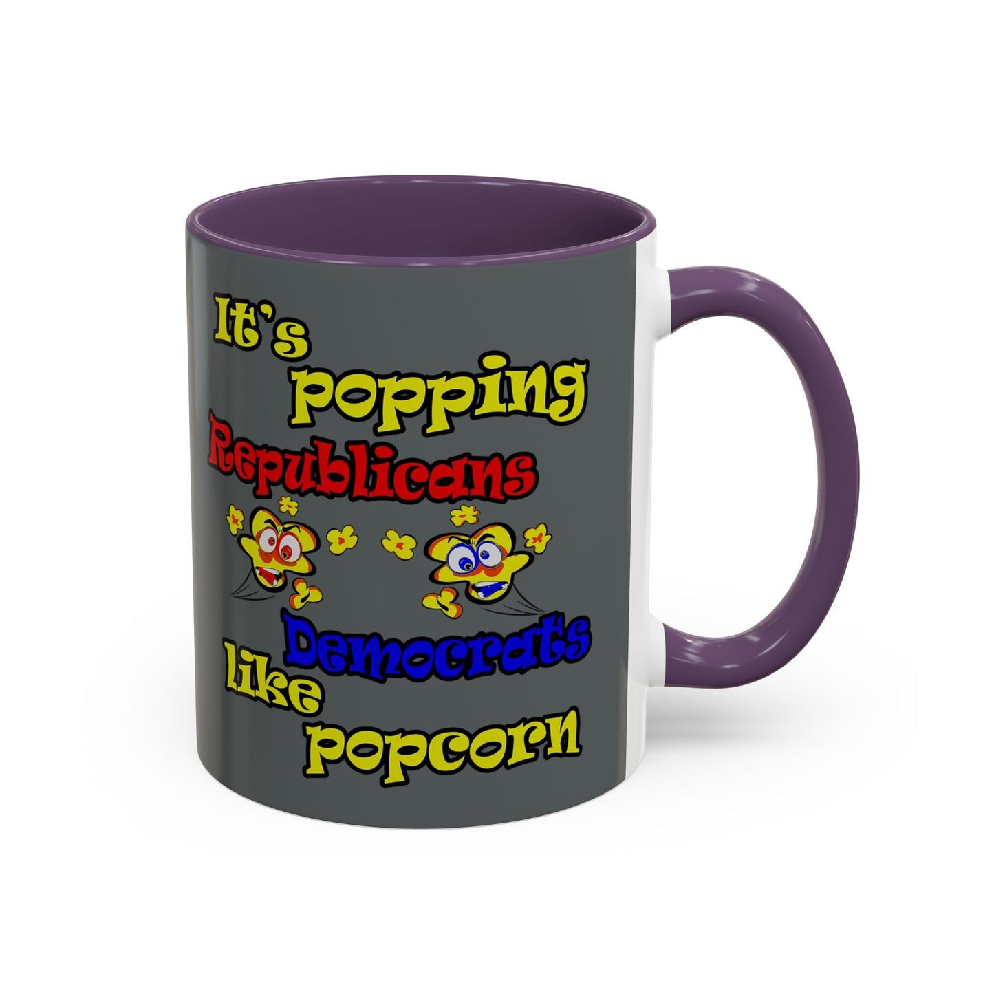 popping like popcorn - Accent Mug (dark grey)