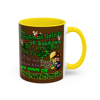 christmas spirits of boston - Accent Mug (brown)