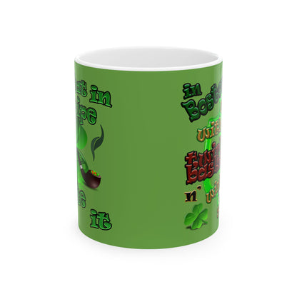 celtics logo - White Mug (green)