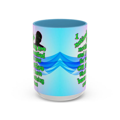 noticed you noticing - Accent Mug (light blue-pink wave)